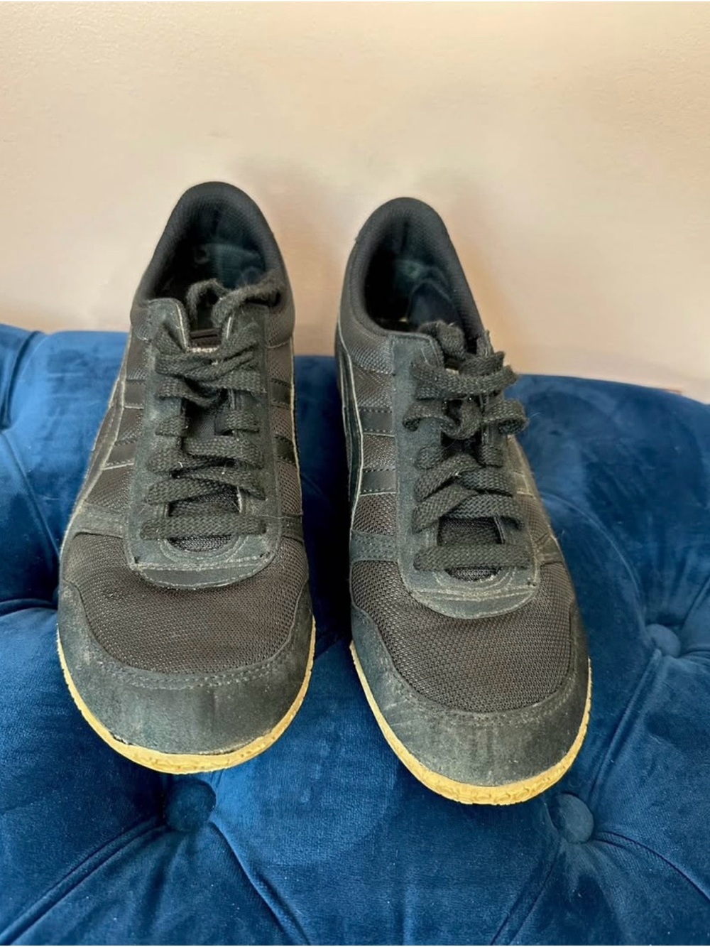 ASICS Onitsuka Tiger black on black sneakers - men 7, women 8.5-9